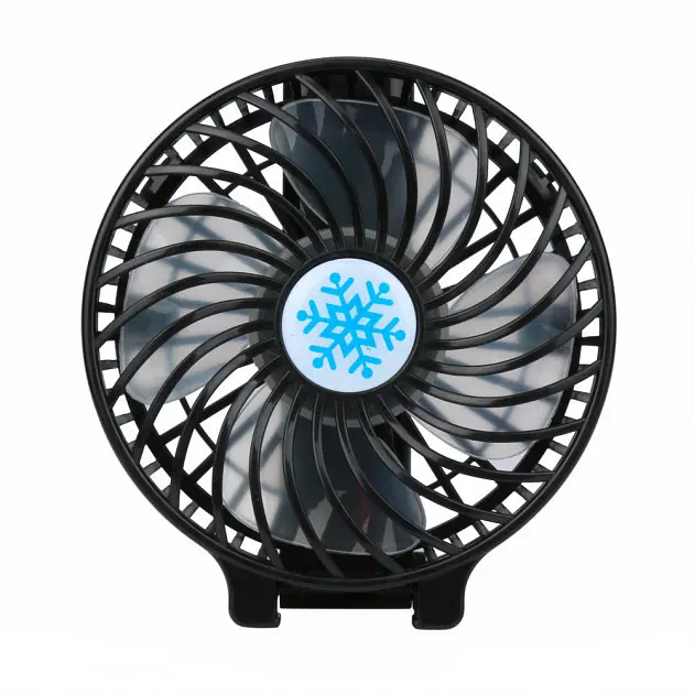 Вентилятор міні акумуляторний з ручкою USB діаметр 10см Handy Mini Fan чорний - фото 5