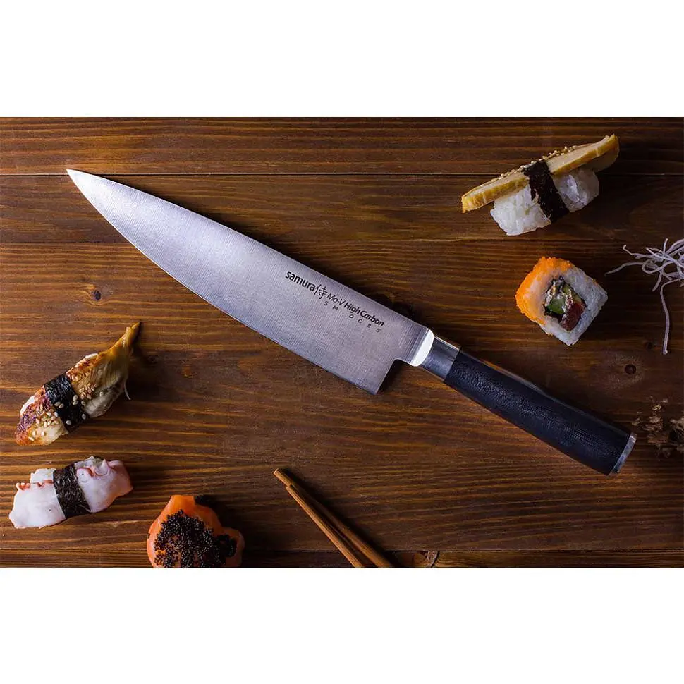 Ніж кухонний Шеф, 200 мм Samura MO-V Stonewash (SM-0085B) - фото 3