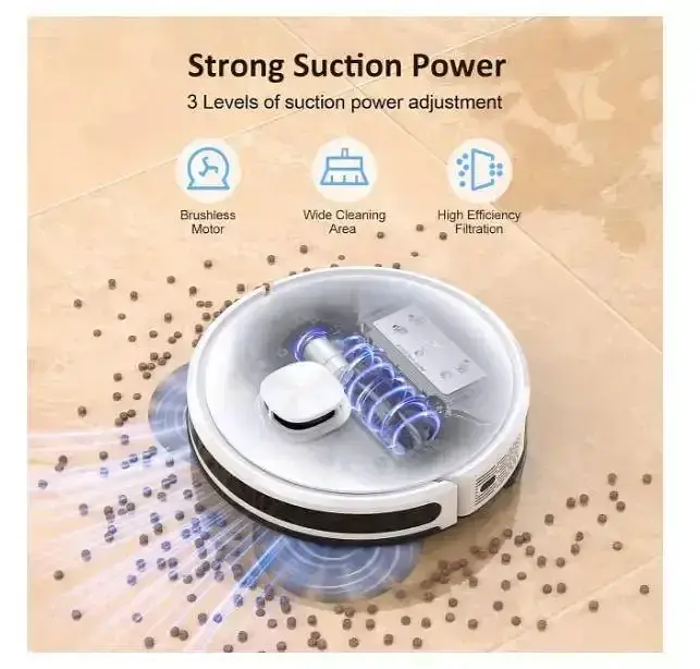 Робот-пылесос моющий Lubluelu SL60D білий - фото 4