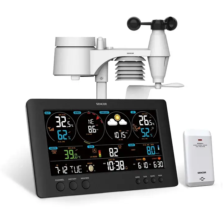 Метеостанція Sencor чорна (SWS12500WIFI) - фото 6