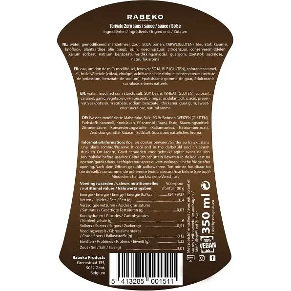 Соус Rabeko Sauce Zero Garlic 350 мл - фото 2