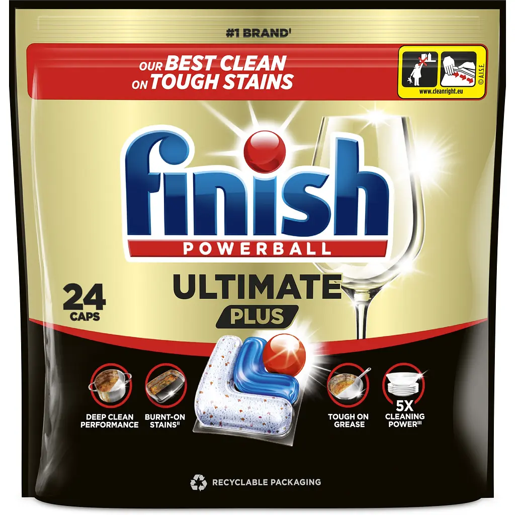 Капсули для миття посуду в посудомийних машинах Finish Ultimate Plus 24 капсули