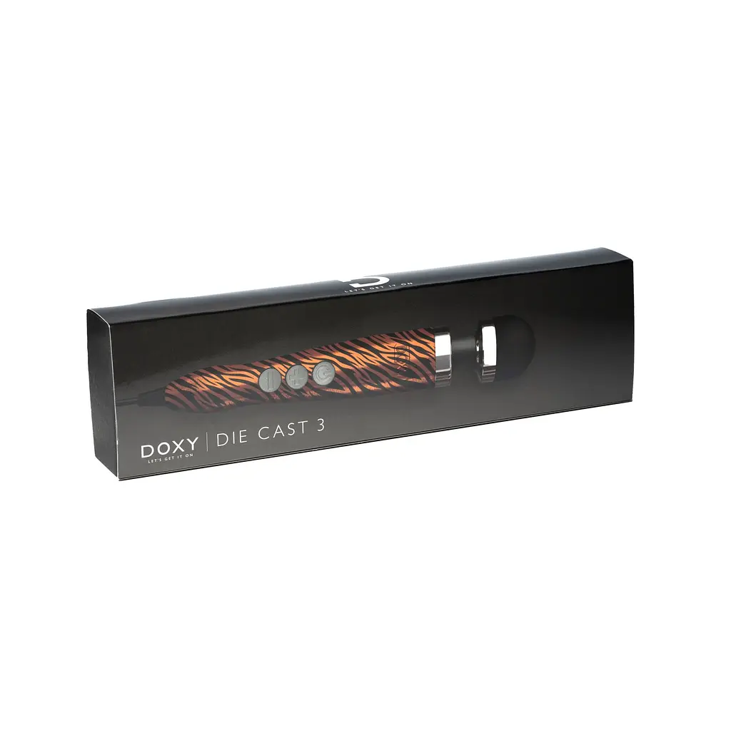 Вібромасажер DOXY Die Cast 3 TIGER, дуже потужний, живлення 220В, металевий корпус - фото 2