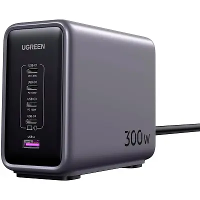 Зарядное устройство для Ugreen 5xUSB 300W Nexode (5хUSB-C) CD333 (90903B) - фото 2