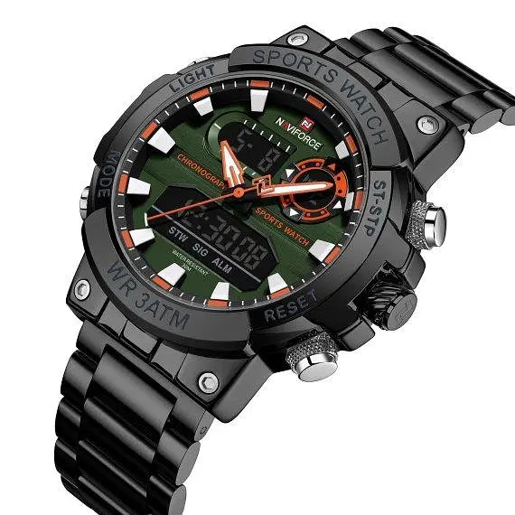 Годинник чоловічий тактичний Naviforce Brutal (Чорний) - фото 6