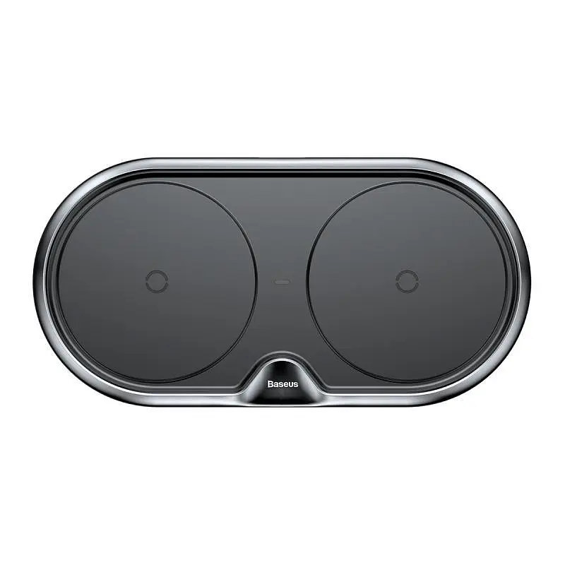 Бездротовий зарядний пристрій Baseus Dual Wireless Charger WXXHJ-A01 Black - фото 2