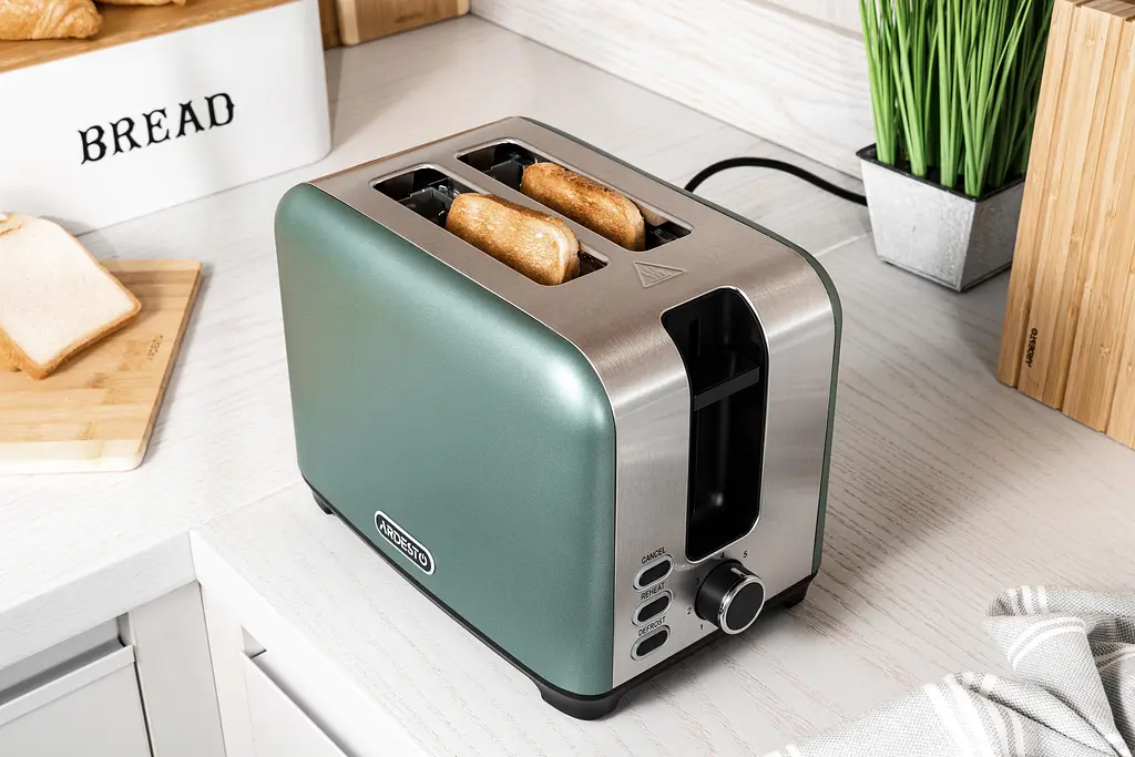 Тостер Ardesto Mint Harmony T-F400G 800Вт метал м'ятний+сріблястий - фото 7