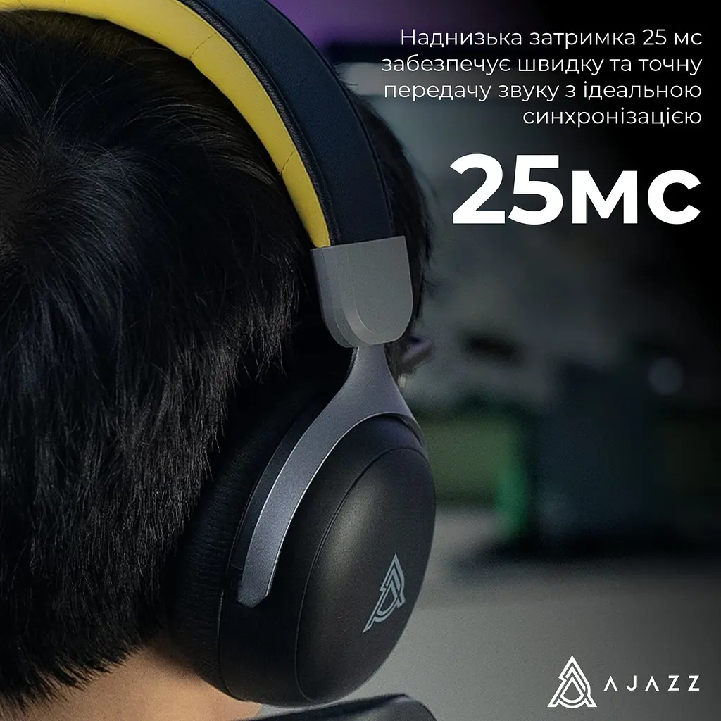 Bluetooth-гарнітура Ajazz AHM08 MAX 3-Mode Чорний (AHM08-MAX-BGY) - фото 3