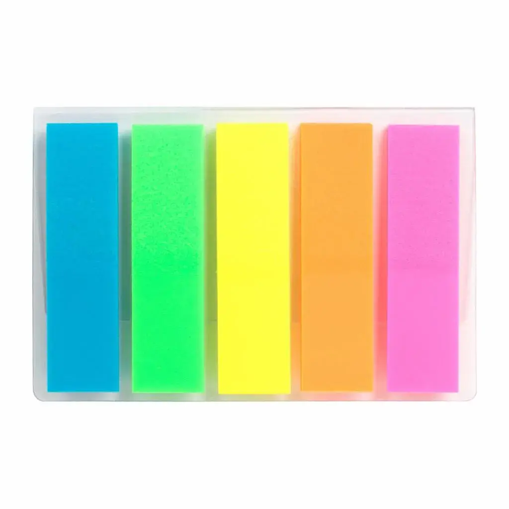Стікер-закладка Axent Plastic bookmarks 5х12х45mm, 125 шт (D2450-01)