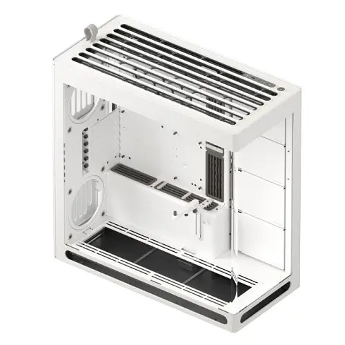Корпус HAVN HS 420, White, без БЖ, Mid Tower, для E-ATX / ATX / MicroATX / Mini-ITX, 1xType-C / 2xUSB 3.2, макс. CPU - 185 мм / VGA - 480 мм, бічна та передня панель із загартованого скла (HVN-CA-HS420-05) - фото 3