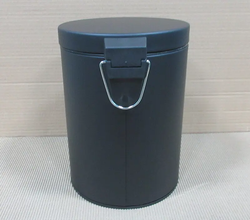 Відро для сміття кругле Zerix Solo-TC0105 5 л чорний black ZX5898, Чорний матовий - фото 7
