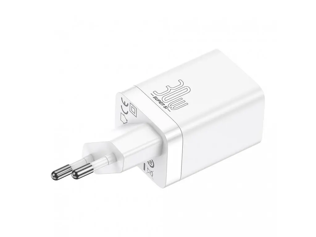 Сетевое зарядное устройство для Baseus Super Si Pro Quick Charger 1USB + 1Type-C 30W CCSUPP-E02 White - фото 6