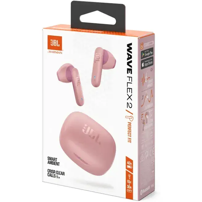Гарнітура JBL Wave Flex 2 Pink (JBLWFlex2PIK) (7065575) - фото 6