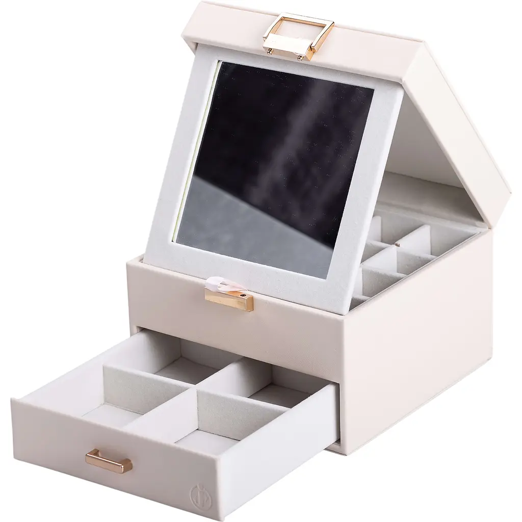 Органайзер для прикрас Yiwu з накидним замком 16x16x12 см білий HP-5-2W - фото 6