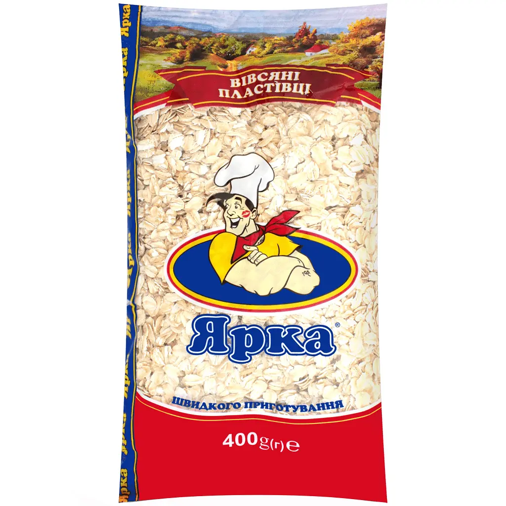 Хлопья овсяные Ярка быстрого приготовления 400 г - фото 1