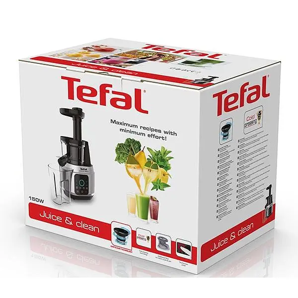 Соковижималка (соковичавниця) шнекова TEFAL ZC420E38 Потужність 150 Вт Контейнер для соку1 л, зовнішній Кількість швидкостей 2 шт. - фото 3