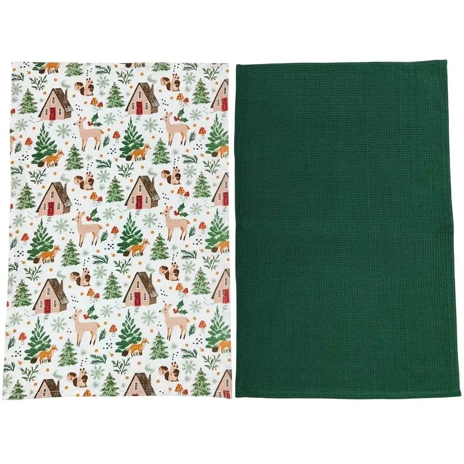 Набор полотенец Soho Christmas Green хлопок 100% 40х60 см 2 шт. (BS 45514A/1) - фото 2