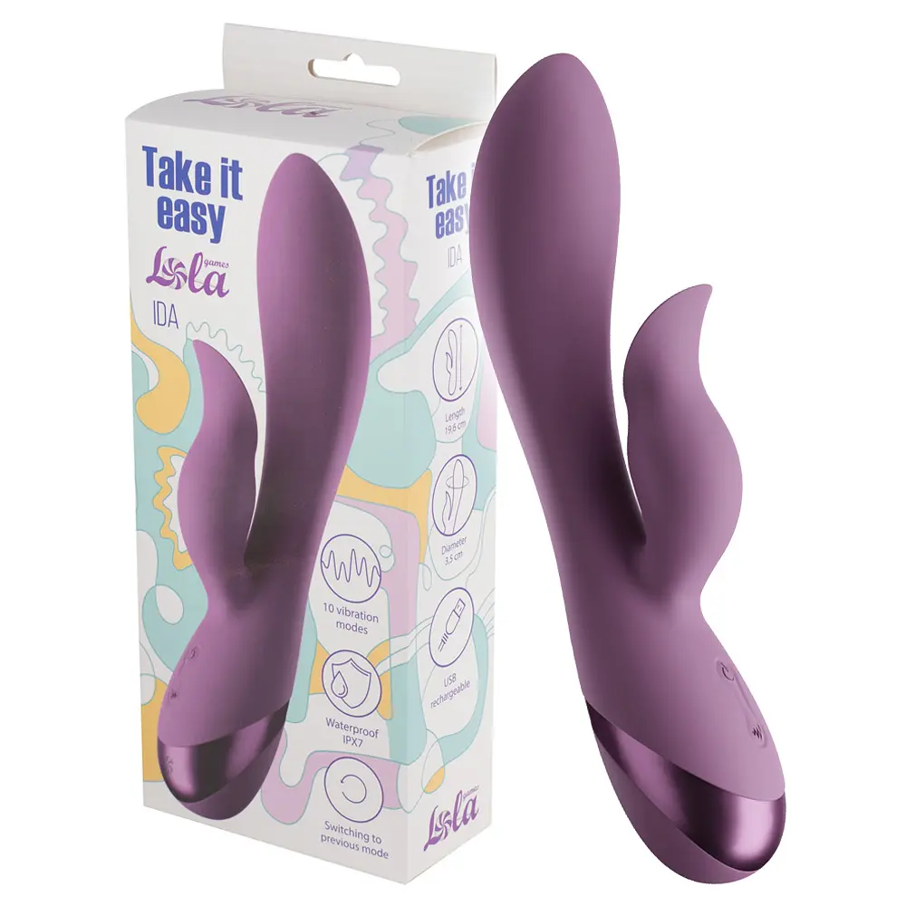 Вібратор-кролик Lola Games Ida 19 см (фіолетовий) - фото 11