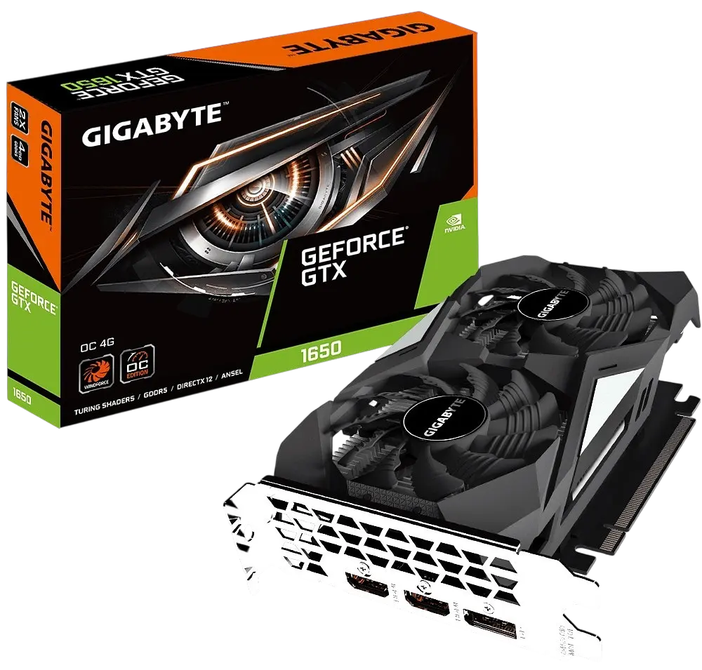 Відеокарта GeForce GTX 1650 4GB Gigabyte OC (GV-N1650OC-4GD) Б/В