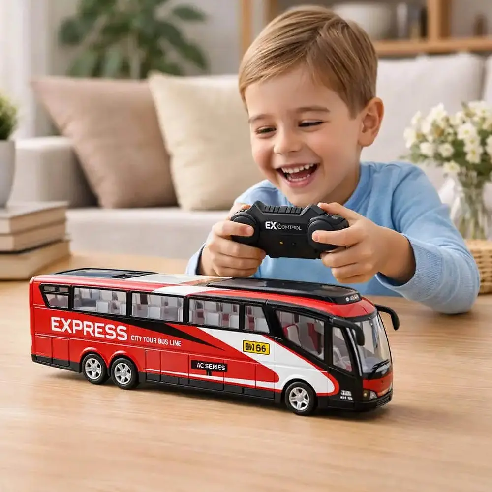 Радіокерований автобус City Bus 36 см з акумулятором 3.7V, 2.4GHz, світлові ефекти, дитяча машинка на пульті - фото 3