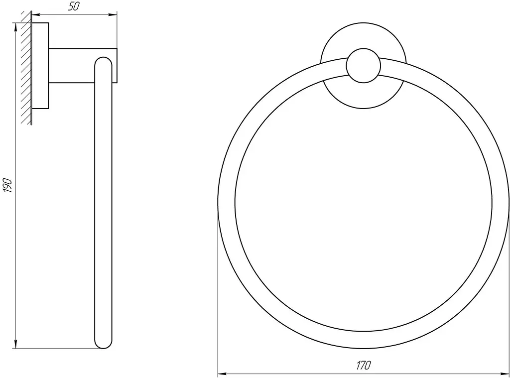Тримач для рушника Perfect Sanitary Appliances SP 8113 Хром - фото 2