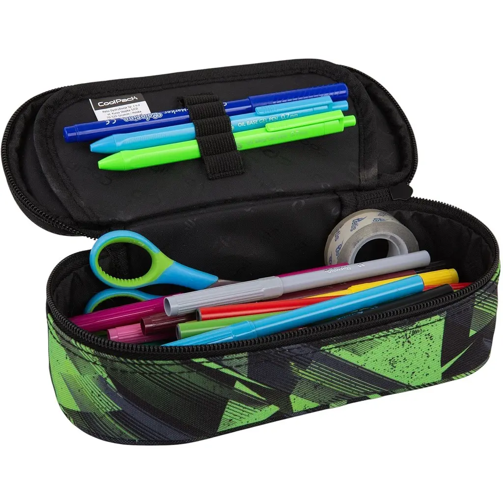 Пенал на блискавці CoolPack Campus Green Mirror з органайзером для ручок 23x9x5 см (F062920) - фото 2