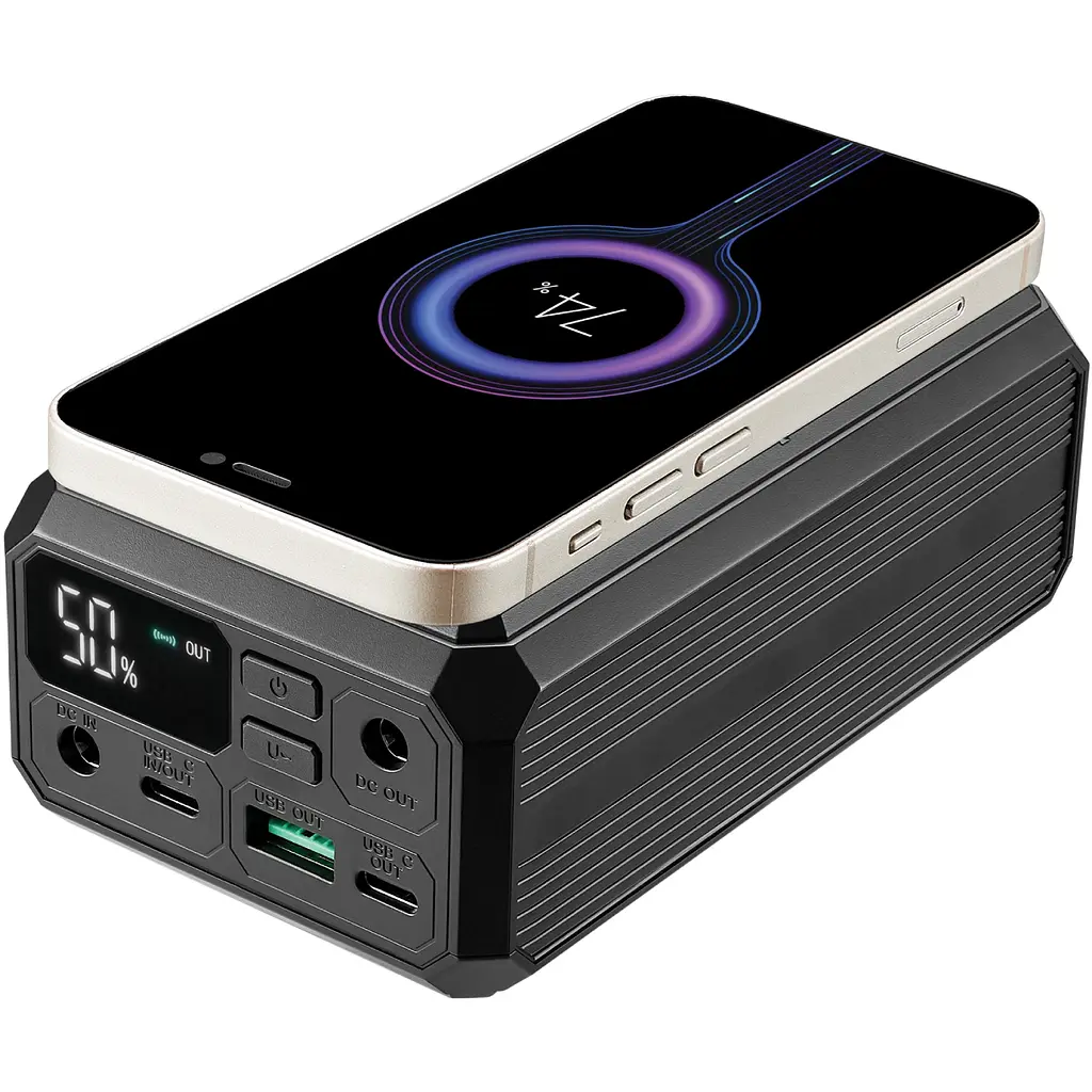 УМБ Sandberg 27000mAh Laptop DC12–24v 84W,100W PD, QC3.0, USB-A, 2xDC, 2xUSB-C, QI-10W, PowerThru - фото 5