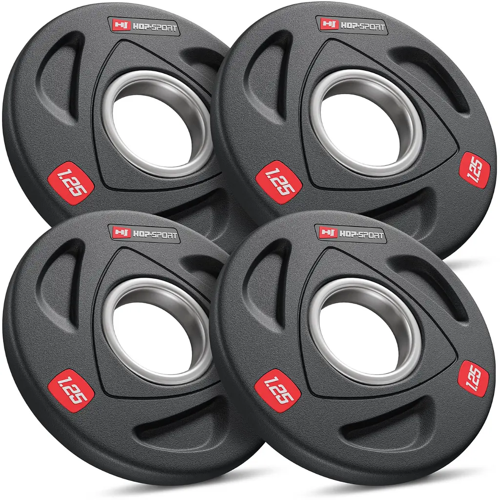 Набір дисків олімпійських Hop-Sport 4 х 1,25кг - фото 5