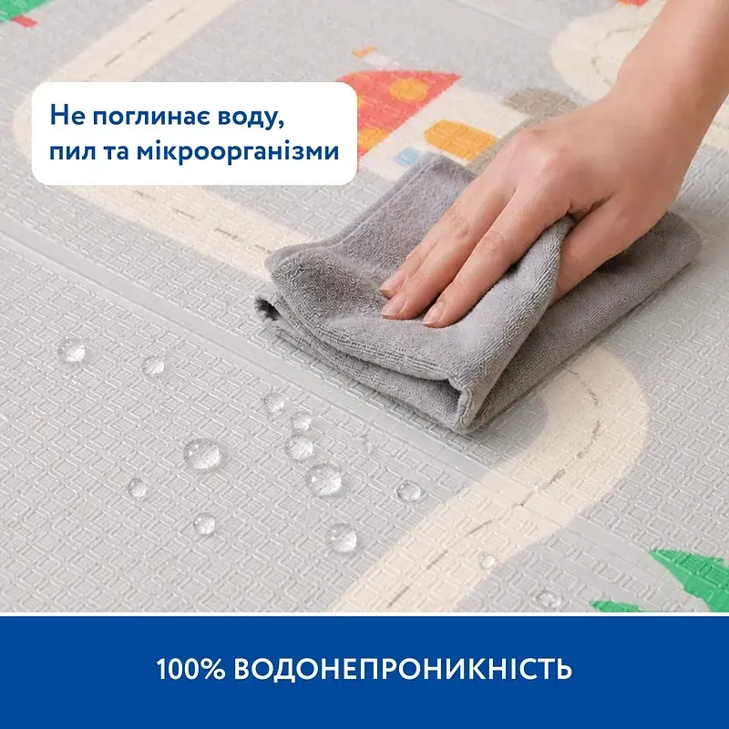 Великий двосторонній ігровий термокилимок Piccolino Транспорт 180х200х1 см (26000003) - фото 6