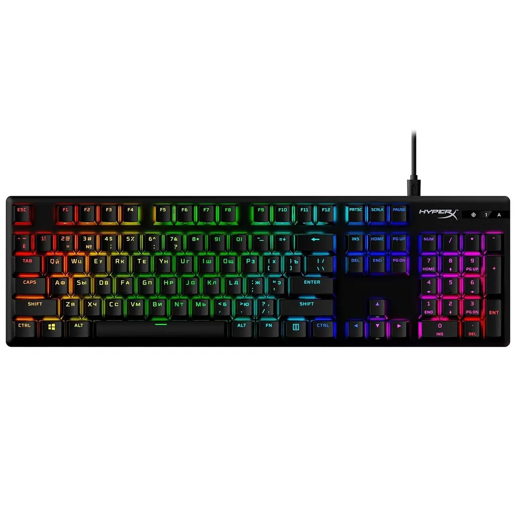 Клавиатура игровая HyperX Alloy Origins Core PBT Red USB RGB подсветка (буквы Eng Ukr) - фото 2