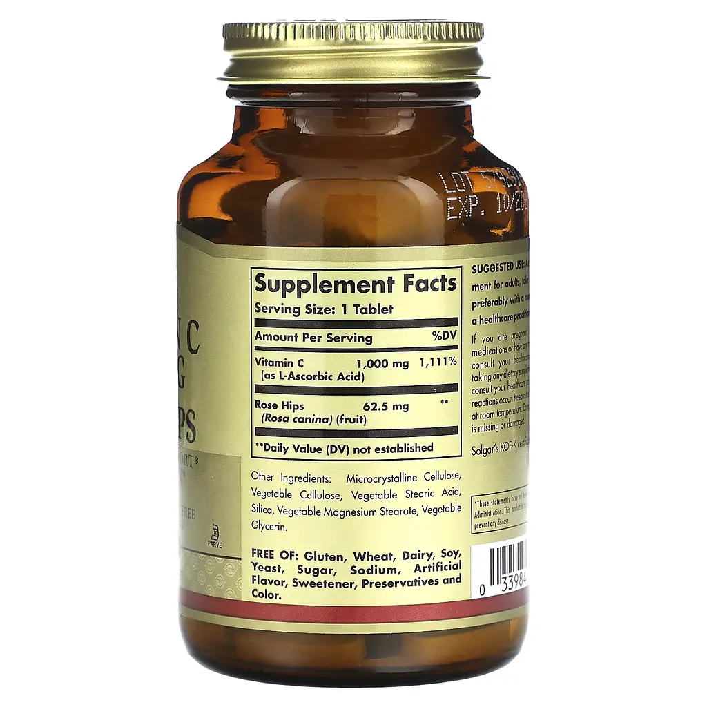 Вітамін С з Плодами Шипшини Vitamin C W/Rose Hip 1000мг - 100 таб - фото 2