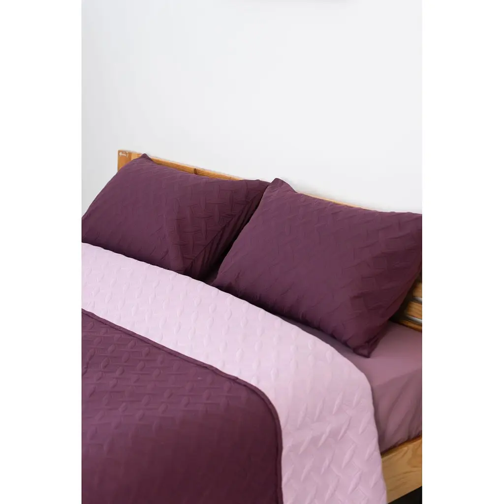 Покривало з наволочками ТЕП Vintage 240х220 см бордове (4-00511_21196) - фото 3