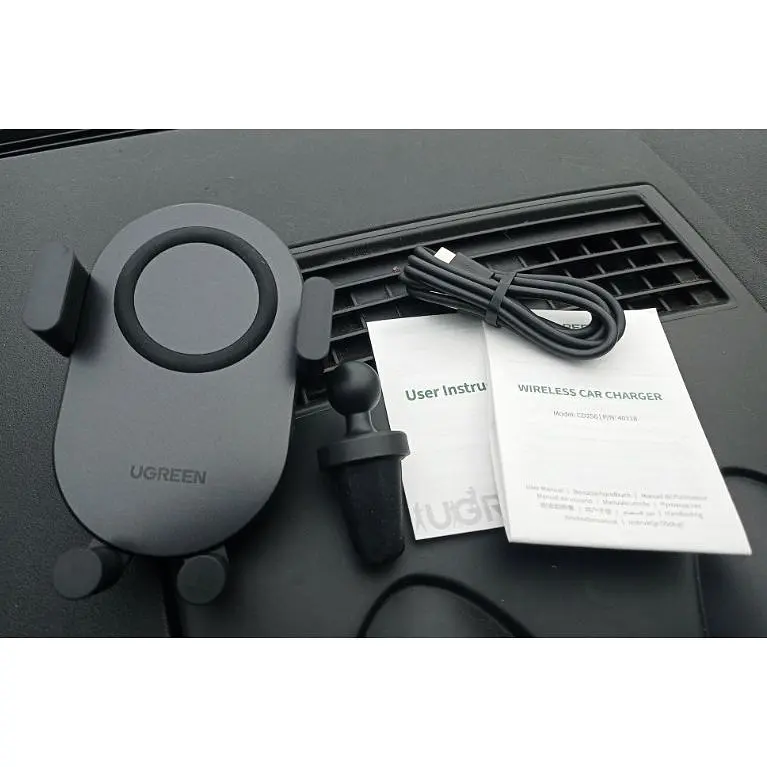 Автотримач для телефону Ugreen CD256 Wireless Car Charger з бездротовою зарядкою - фото 4