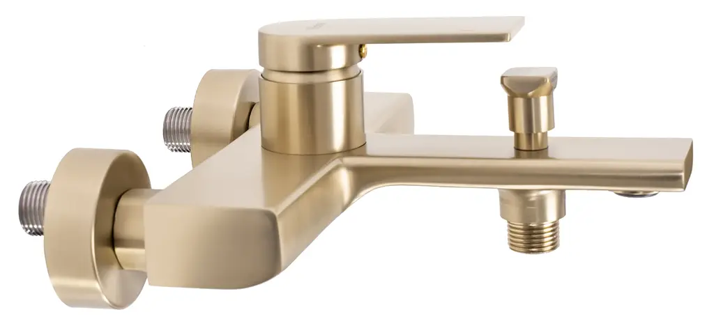 Змішувач для ванни Rea Verso настінний з виливом brushed gold REA-B6565, Золотий - фото 6