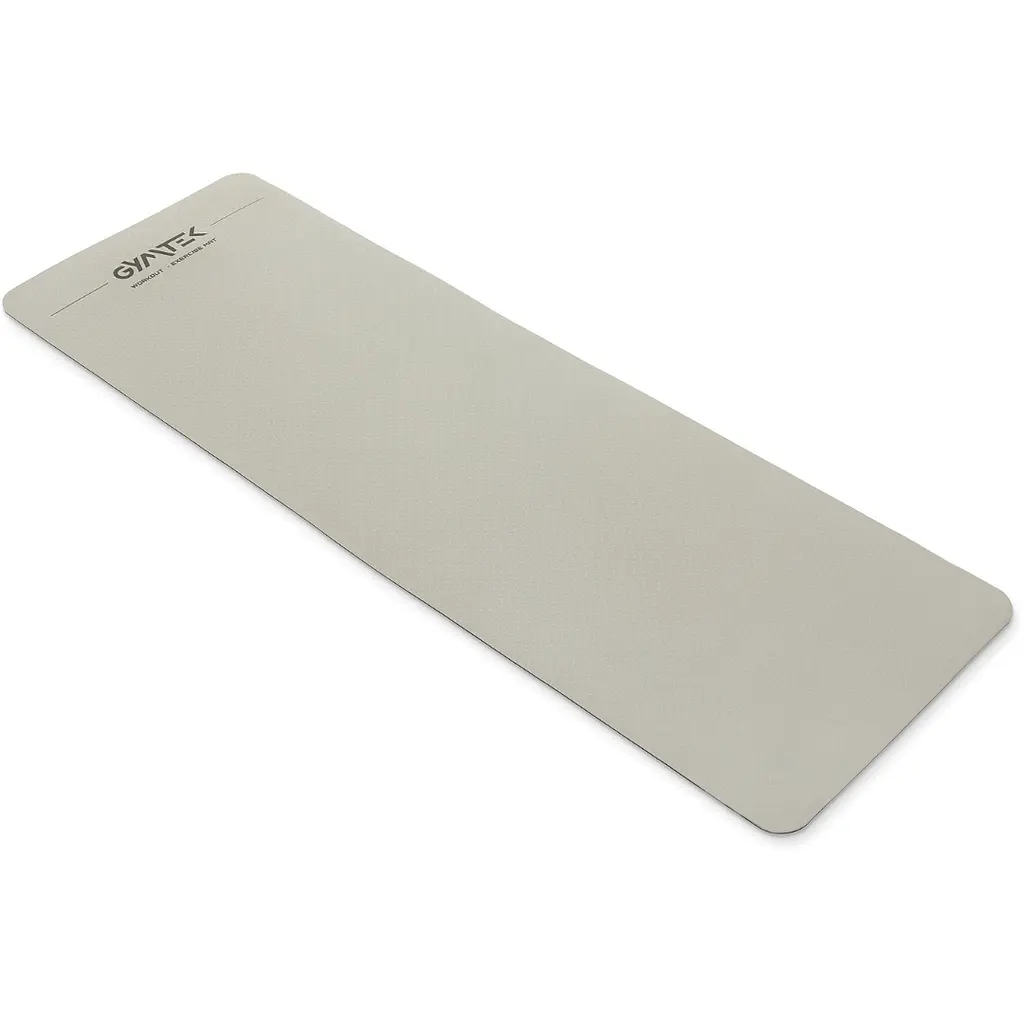 Килимок (мат) для фітнесу та йоги Gymtek Premium TPE 0,6см сіро-чорний - фото 3