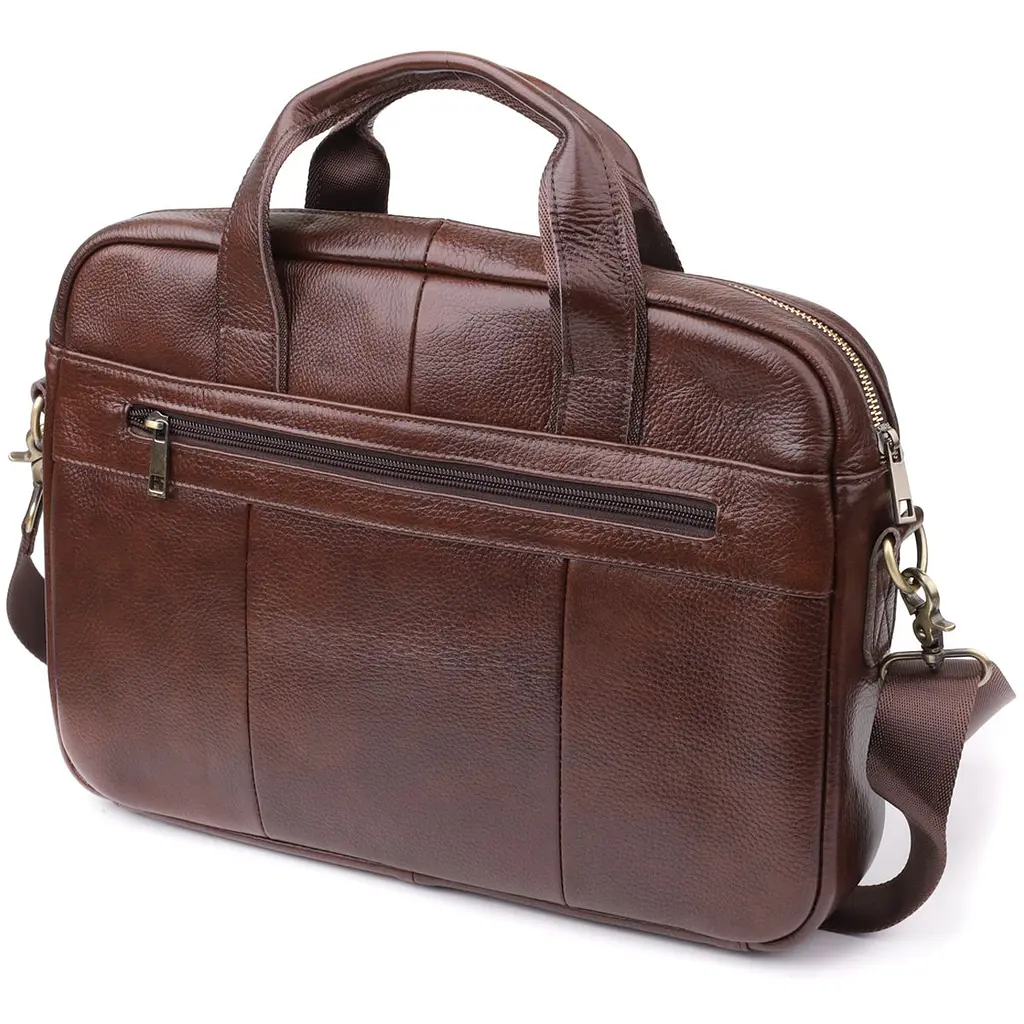 Стильний портфель для чоловіків із натуральної шкіри Vintage 23040 коричневий - фото 2