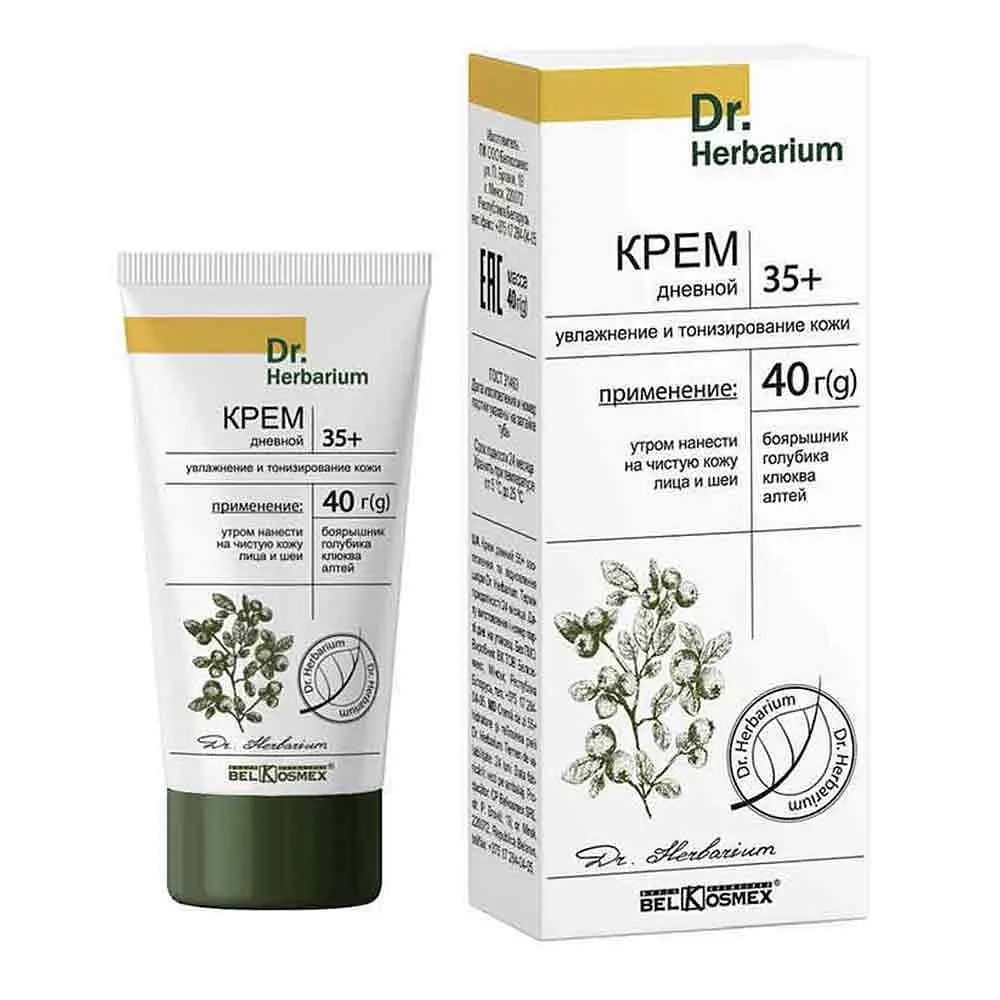 Крем денний 35+ Dr. Herbarium зволоження й тонізацію шкіри