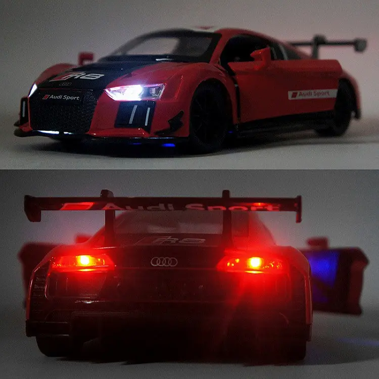 Колекційна металева модель автомобіля Автопром Audi R8 LMS з інерцією, світлом та звуком 1:24 - фото 8