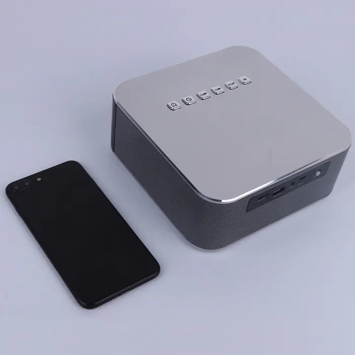 Портативна акустика Aspor Bluetooth A660 20 ВТ із дисплеєм срібляста - фото 3