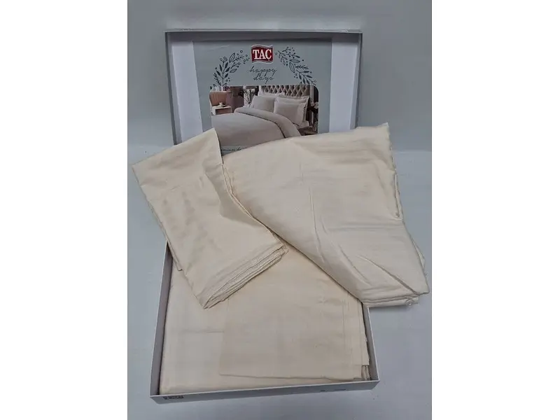 Комплект постільної білизни Premium Basic Cream 2-спальний Tac pbe0042092 - фото 3