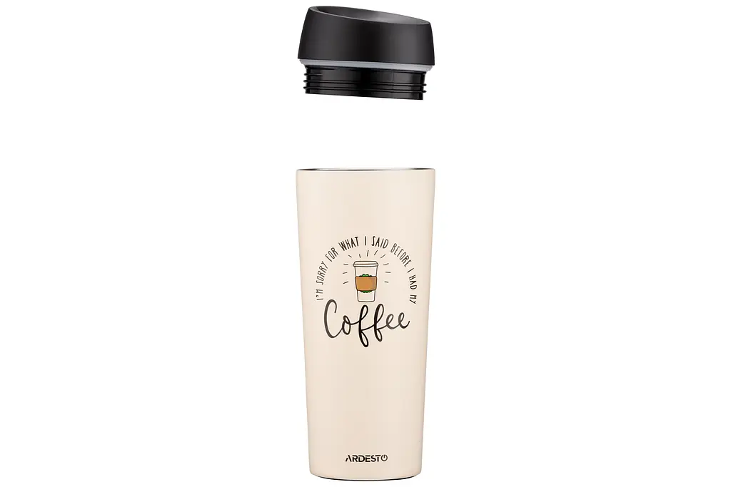Термокухоль Ardesto Coffee Time 450 мл Бежева AR2645C - фото 4