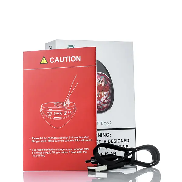 Под-система электронная сигарета Suorin Drop 2 Pod Kit 1000 mAh 3.7 ml Black (10312) - фото 4