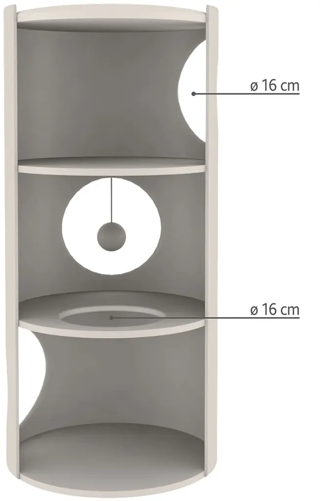 Кігтеточка для котів PolyPet будиночок-вежа блакитна 35x70 см КРД/01051-02 - фото 2