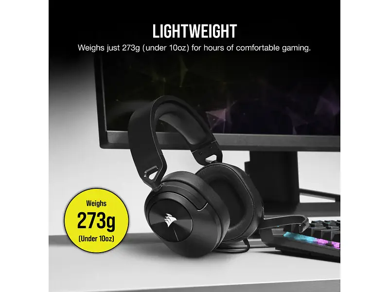 Навушники з мікрофоном Corsair HS55 Stereo Carbon (CA-9011260) - фото 4