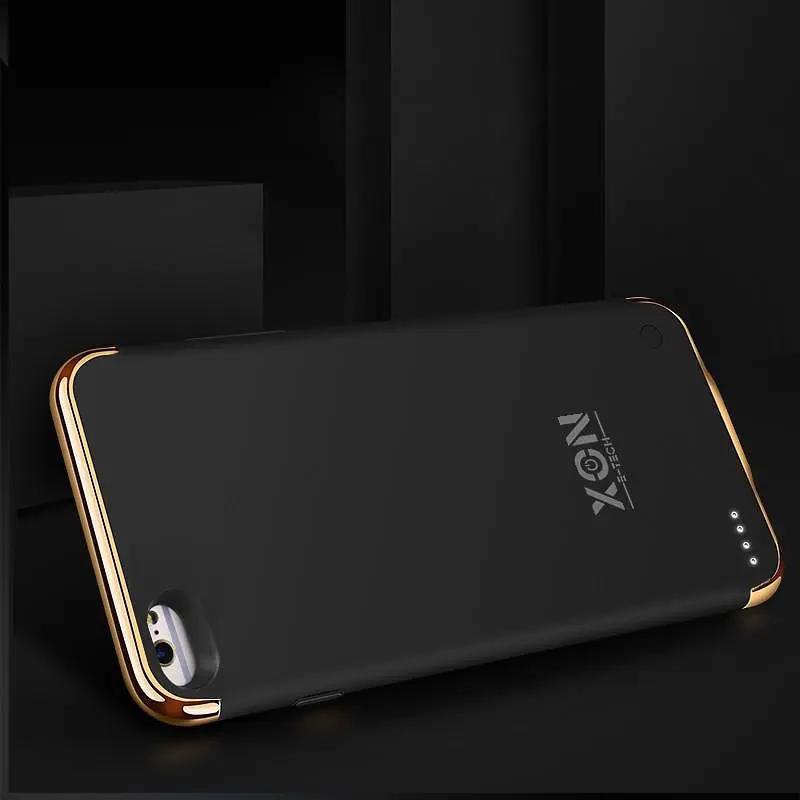 Чехол-аккумулятор XON PowerCase для iPhone 6/6S/7/8 3500 mAh Черный/Золотой (PCBS1108135G 1257) - фото 5