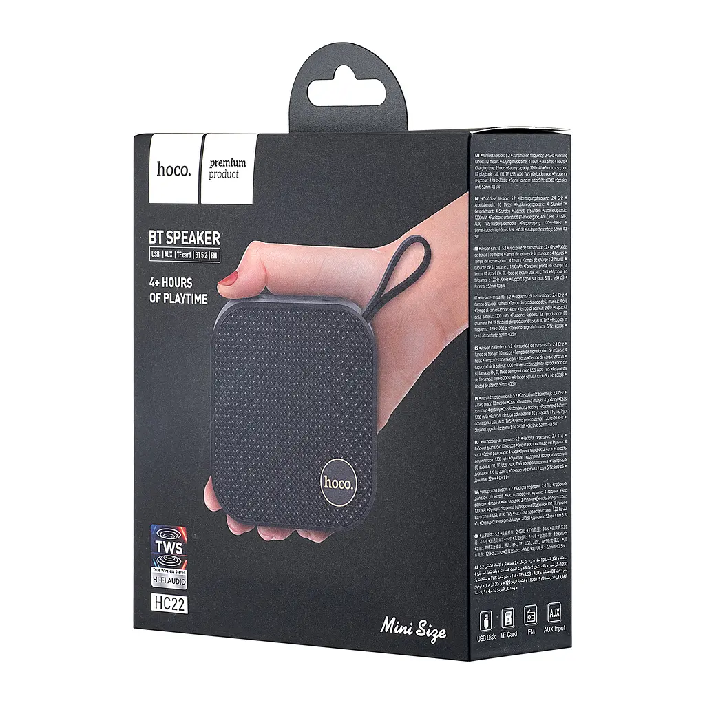Портативна Bluetooth-колонка Hoco HC22 Auspicious sports BT speaker Black - фото 2