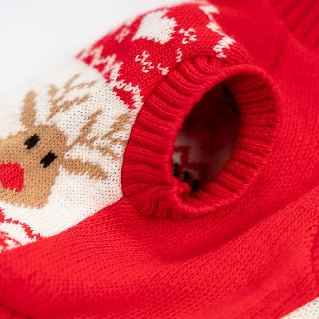 Свитер плетеный для собак Pet Fashion Winter M красный - фото 5