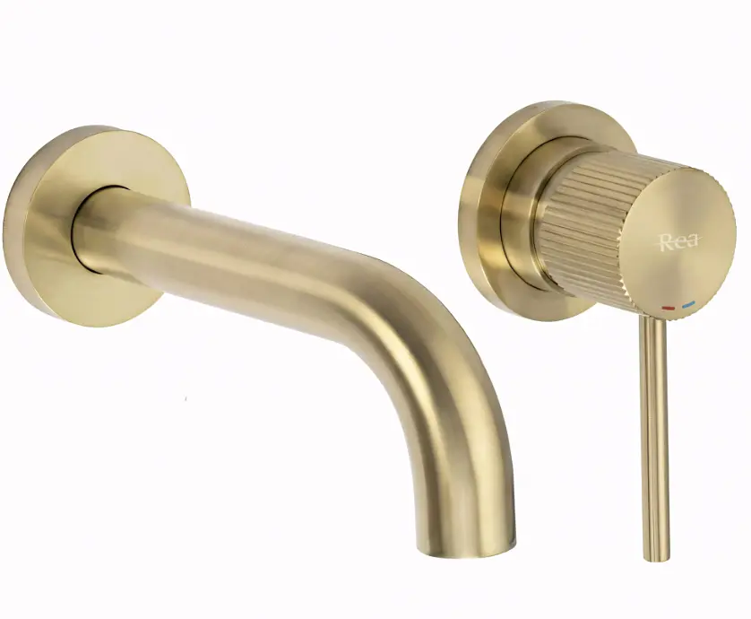 Змішувач для умивальника Rea Lungo Stripe прихованого монтажу brushed gold REA-B7431