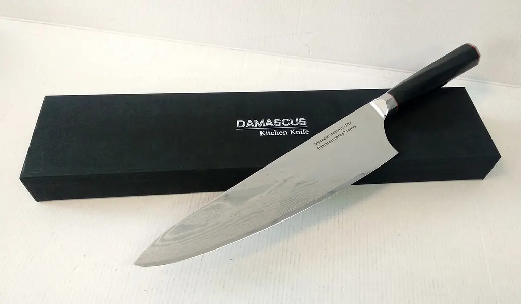 Ніж кухарський 24 см Damascus DK-AK 3009 AUS-10 дамаська сталь 73 шари - фото 2