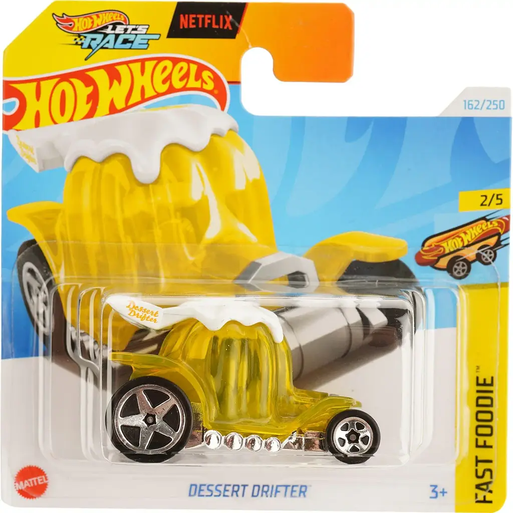 Набор: Базовая машинка Hot Wheels HW Hot Trucks 63 Studebaker Champ белый (5785) + Базовая машинка Hot Wheels HW Fast Foodie Dessert Drifter желтая (5785) - фото 3